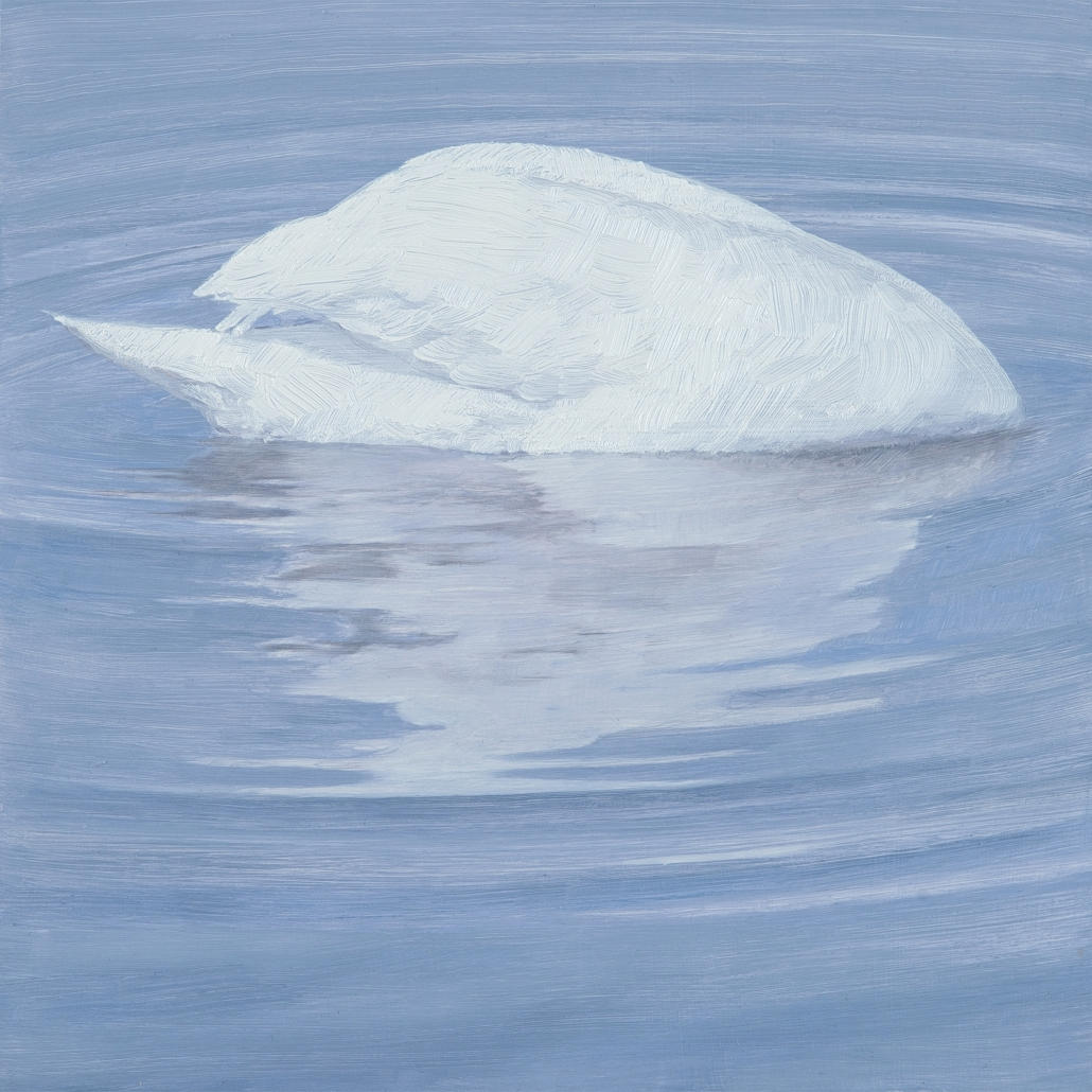 GERHARDT, STEFANIE. - Swan (2017), color print on paper, signed by hand.