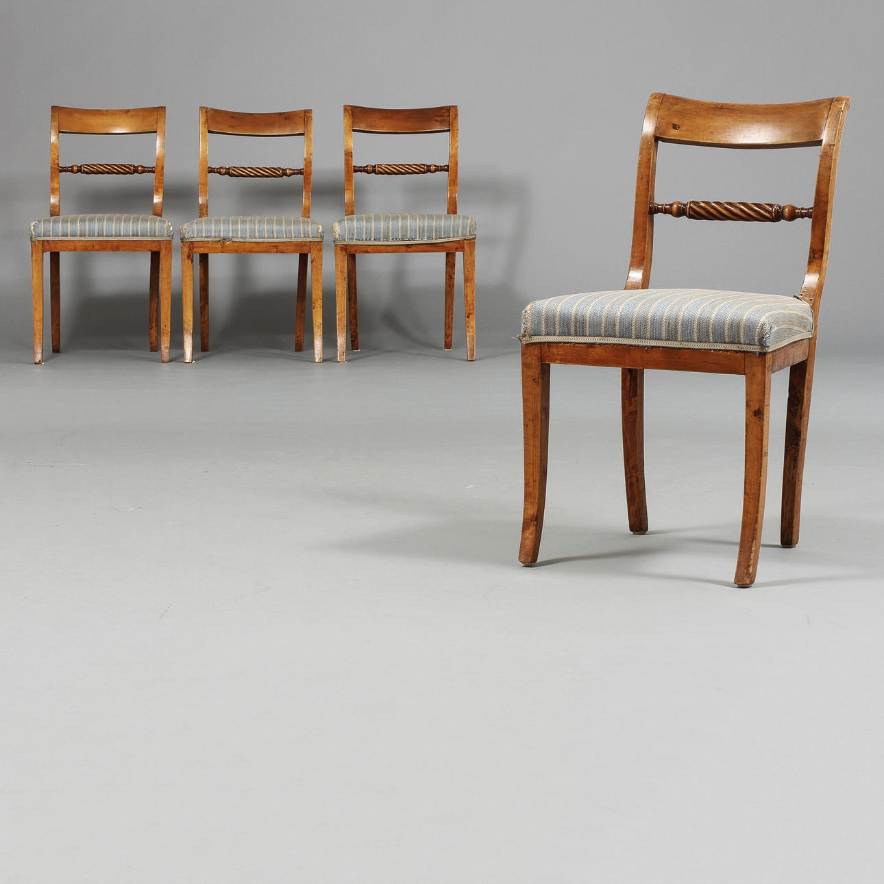 STOLAR, 4 st, Karl Johan, Lindome. Signerade Pehr Andersson, Skäggered (1776-1833).