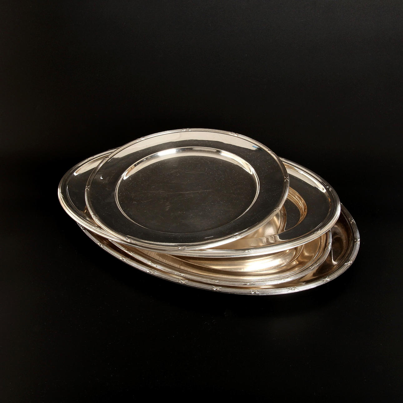 SERVERINGSFAT, 4 st, nysilver, 1900-talets först del.