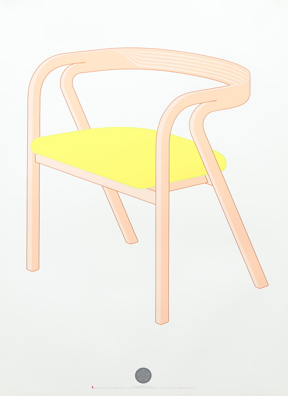 ANDERS ÖSTERLIN. Poster, Forsnes Prize 1986, offset print.