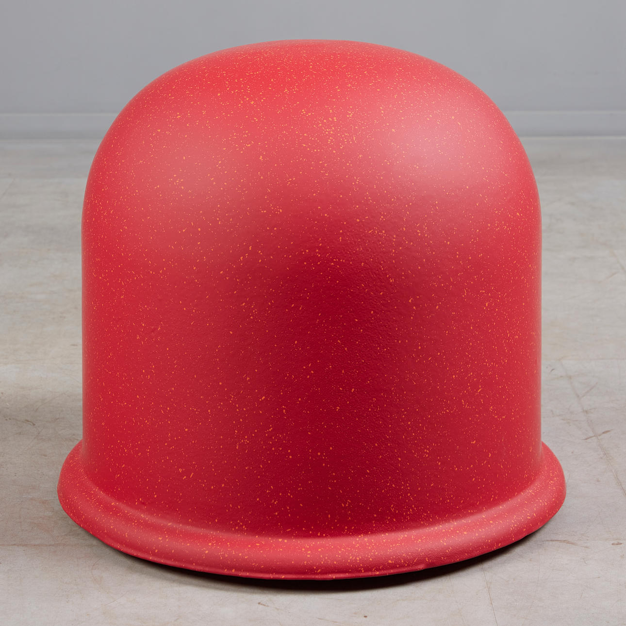 CERETTI, DEROSSI & ROSSI. for Gufram, pouff, 'Puffo' model, polyurethane foam, red, design 1968, Italy.
