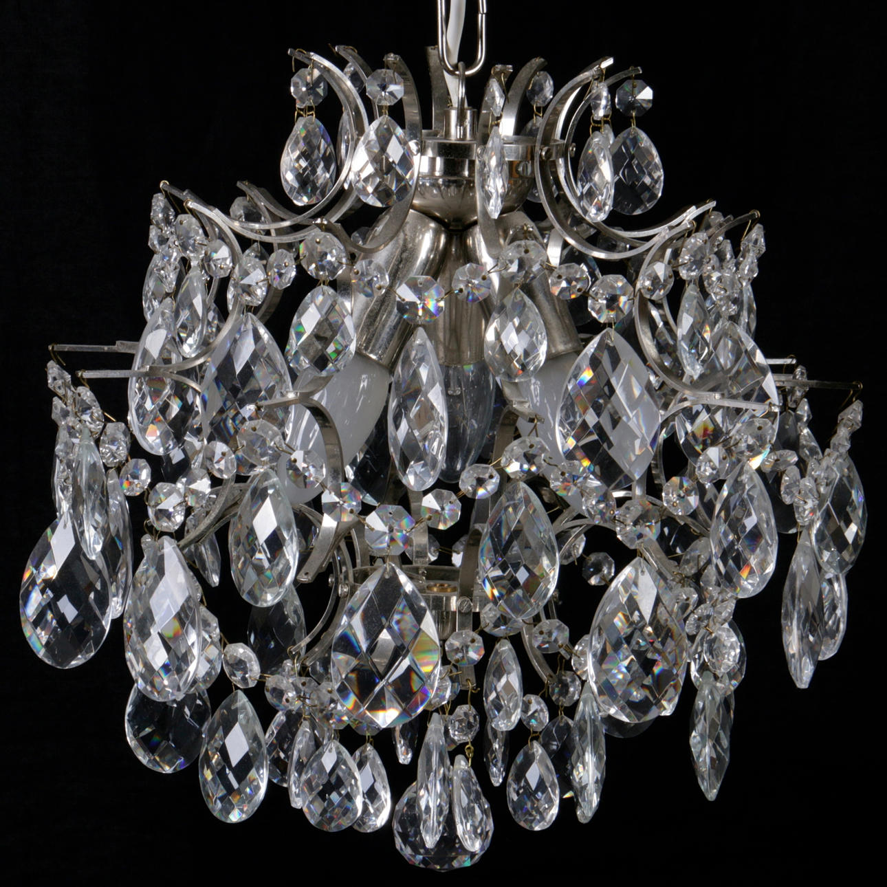 LJUSKRONA, med prismor, Kristallforum Armaturfabrik AB, samtida.