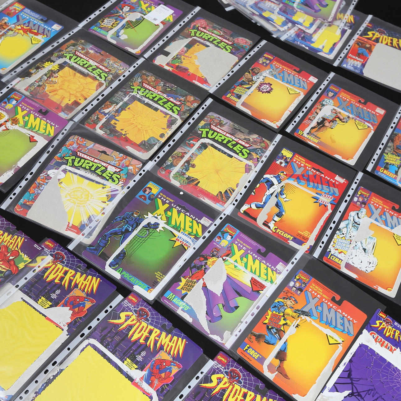 CARDBACKS, ca. 70 Stück, X-Men, Turtles und Spider-Man.