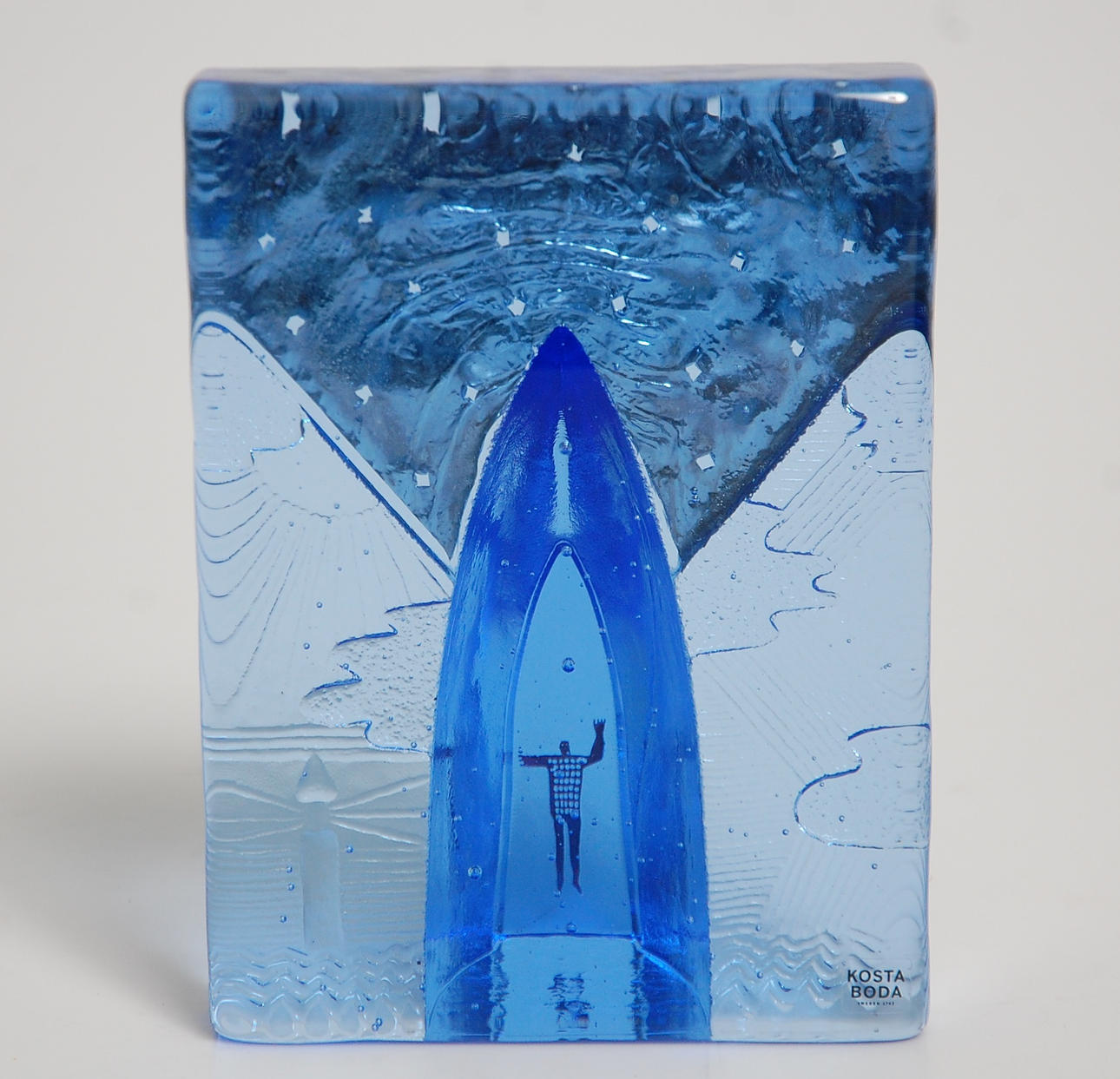 SKULPTUR, glas Bertil Vallien, signerad Kosta Boda B.Vallien 1090985.