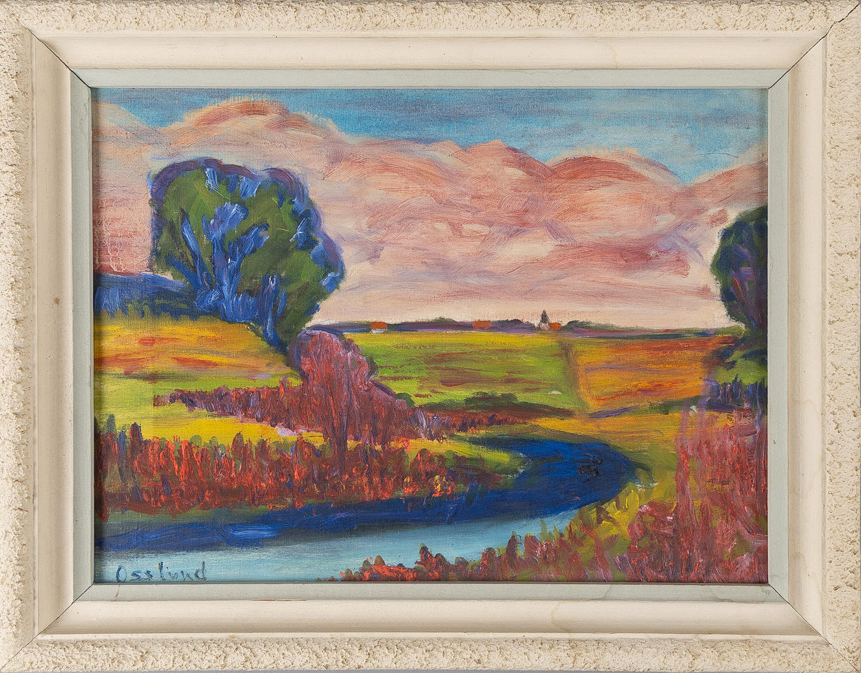 ERIK OSSLUND. Oil on canvas, signed Osslund.