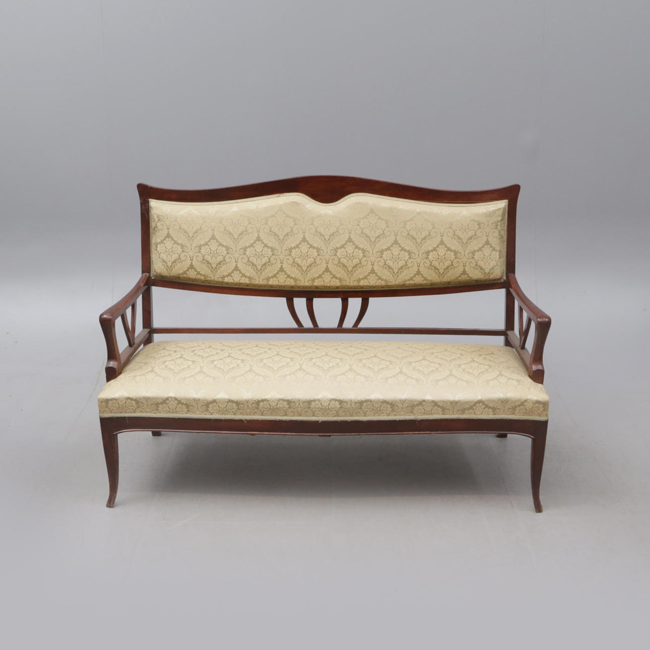 SOFA, Jugendstil, Holz, /Textil.