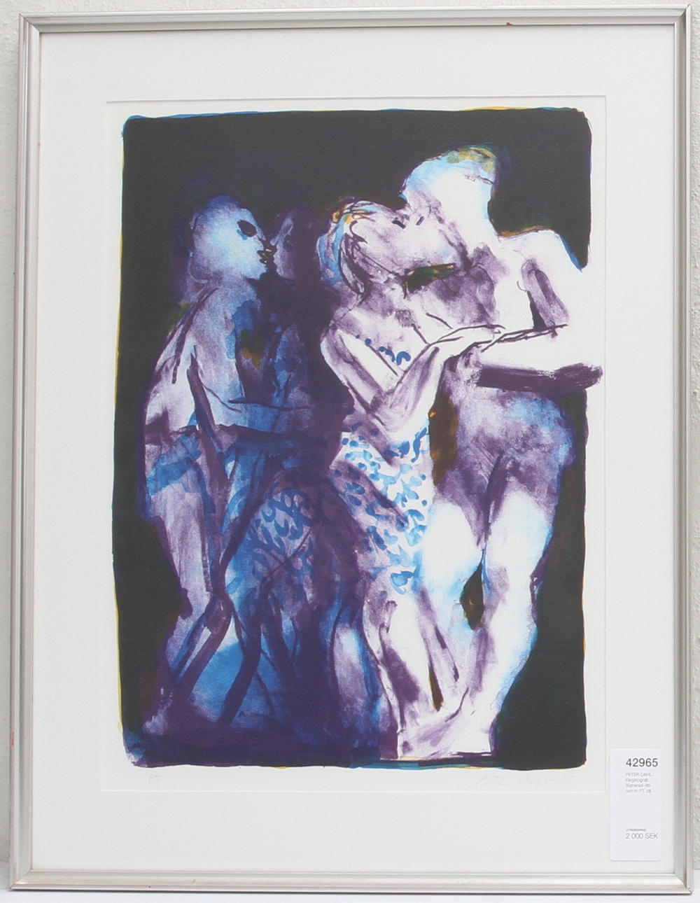 PETER DAHL. Färglitografi. Signerad -85 och nr PT.