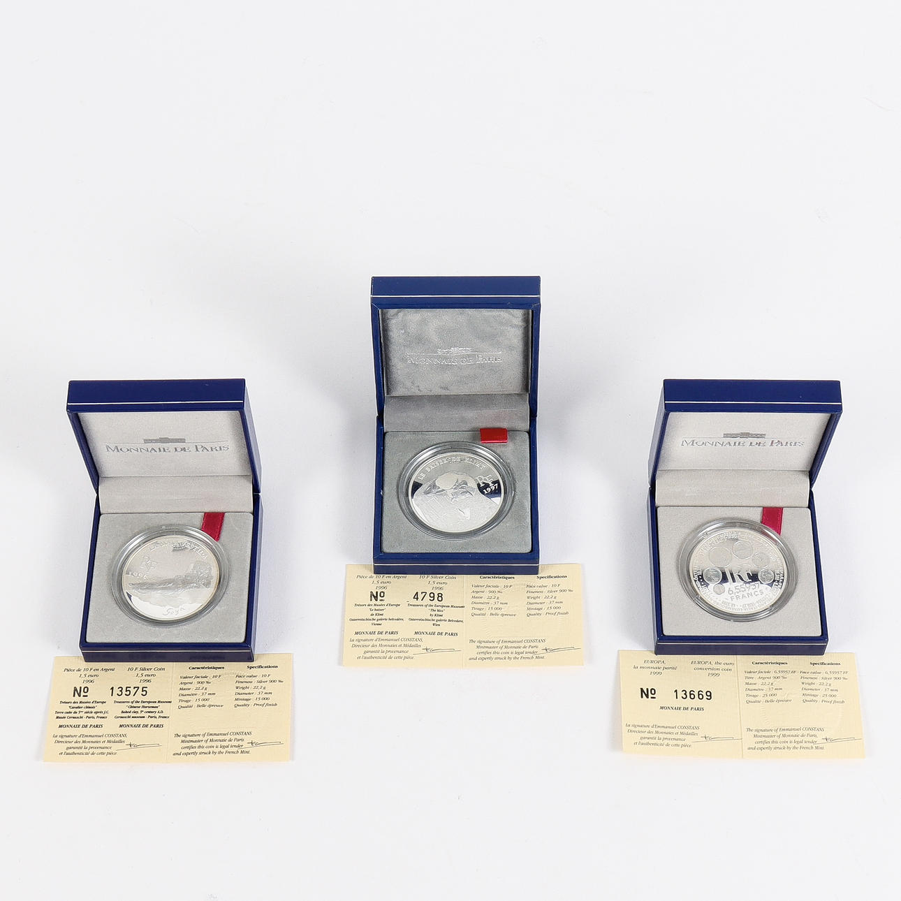 SILBERMÜNZEN 3 Stück, Monnaire de Paris.