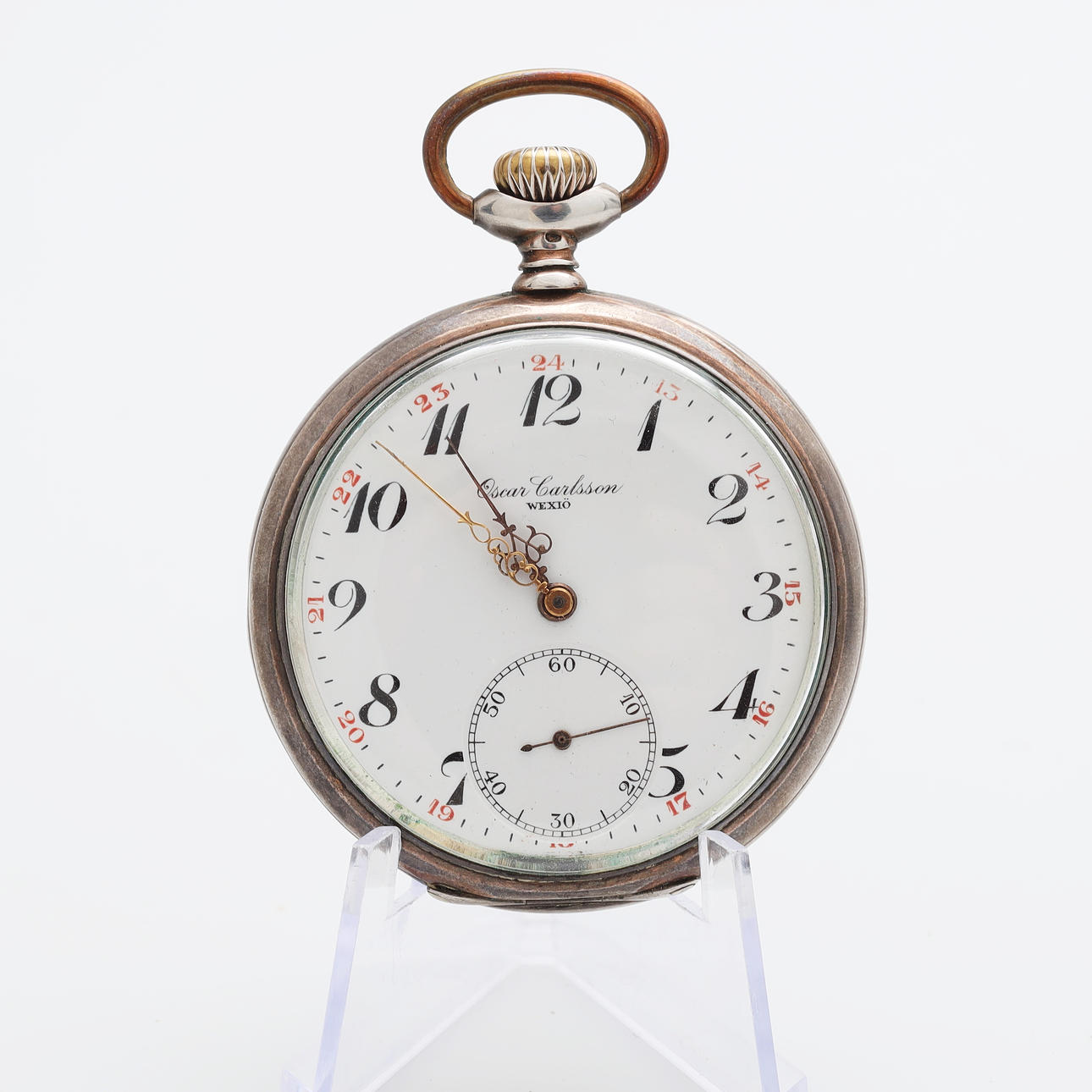 POCKET WATCH, silver, Oscar Carlsson, Wexiö.