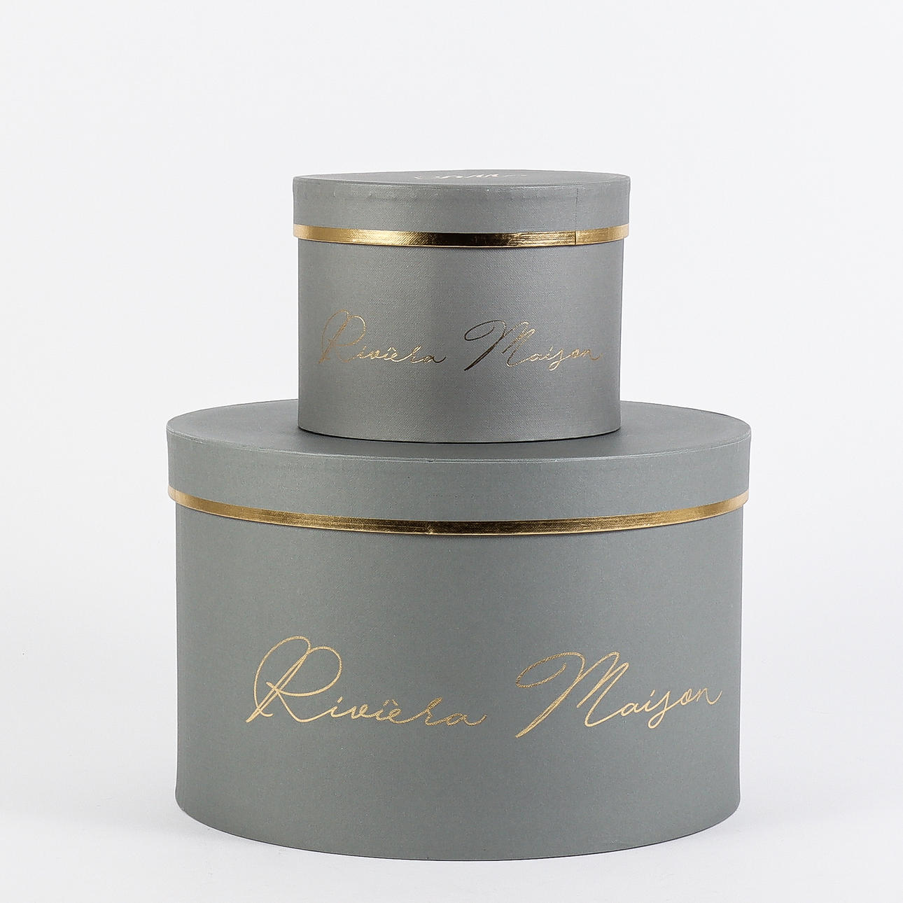 2 cardboard boxes, Riviera Maison.