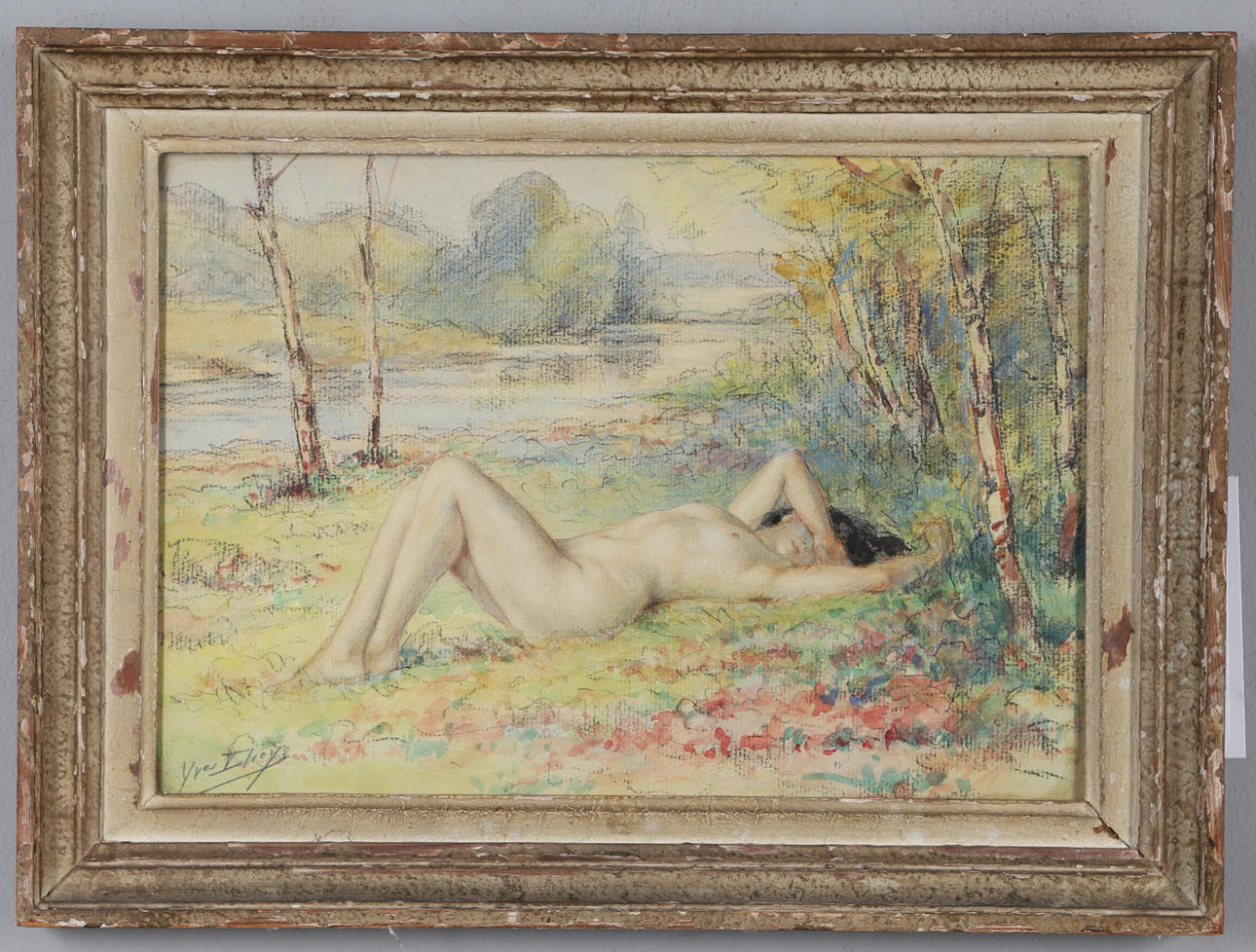YVES DIEY (1892-1984). RESTING NUDE.