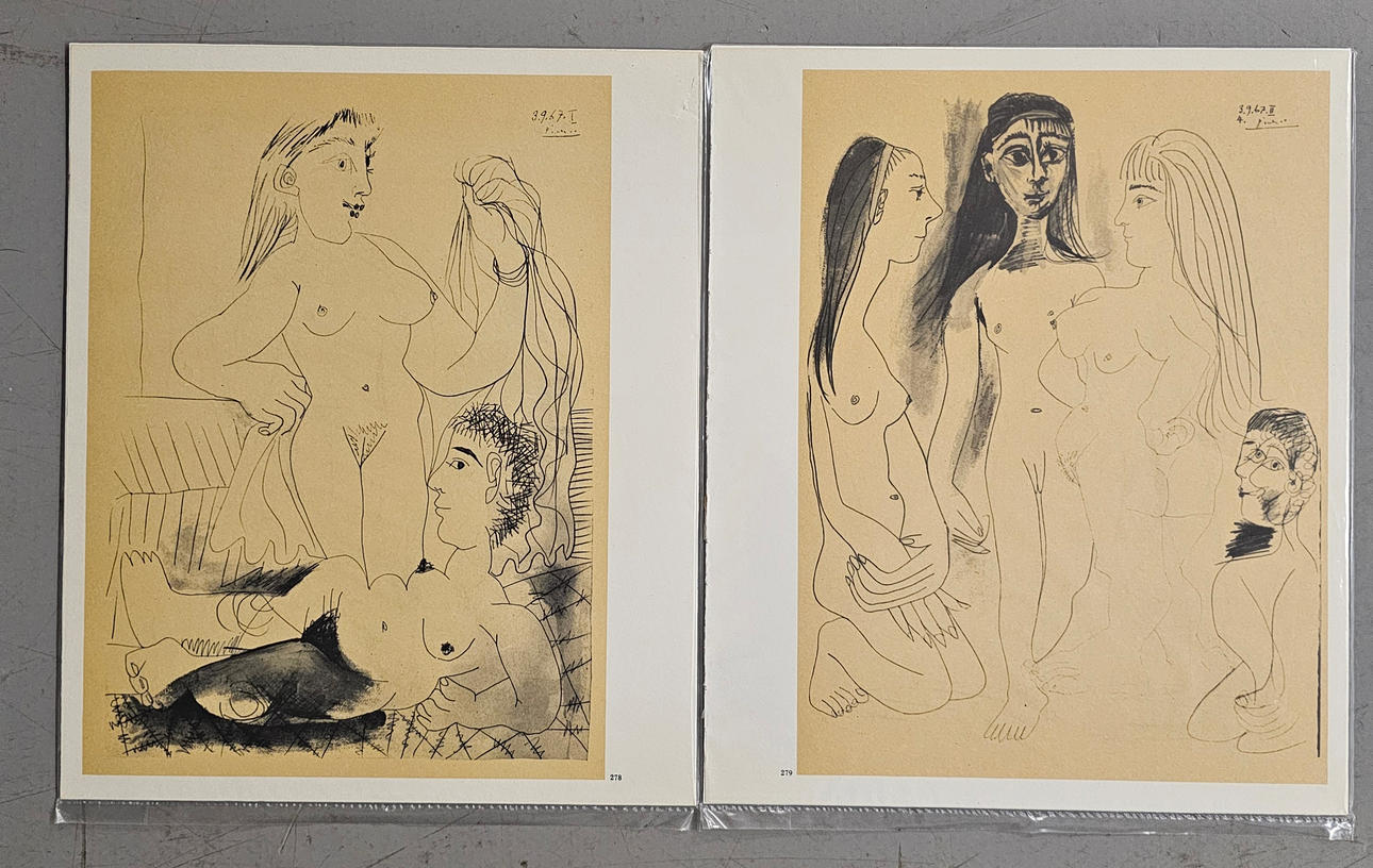 PABLO PICASSO. PAAR ILLUSTRATIONEN.