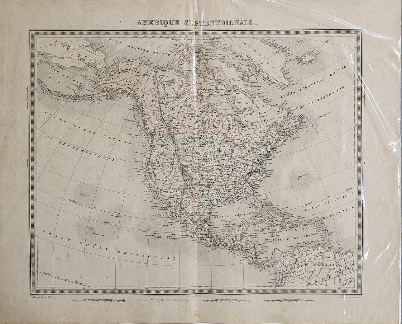 KORT OVER NORDAMERIKA.