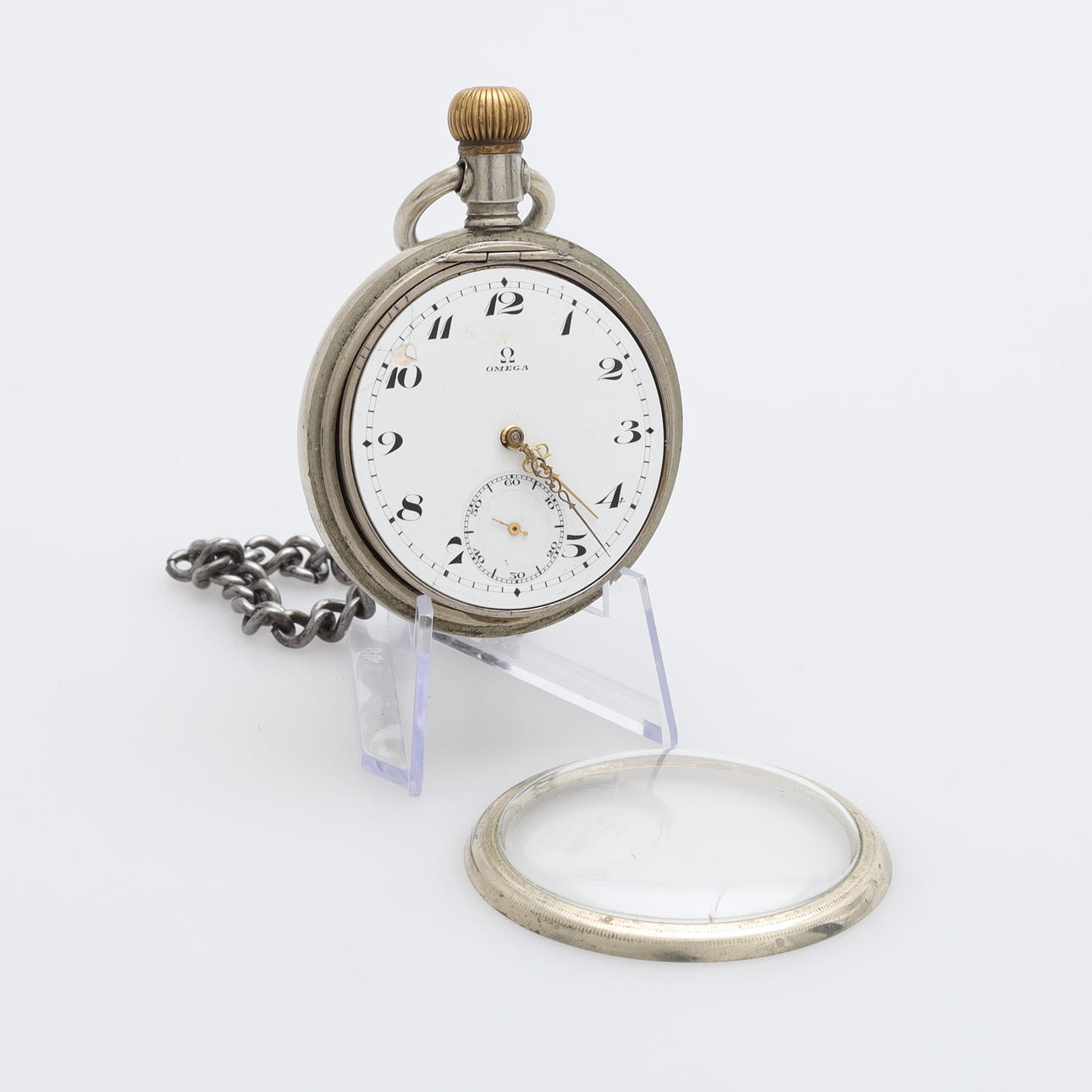 TASCHENUHR, Omega, Edelstahl.