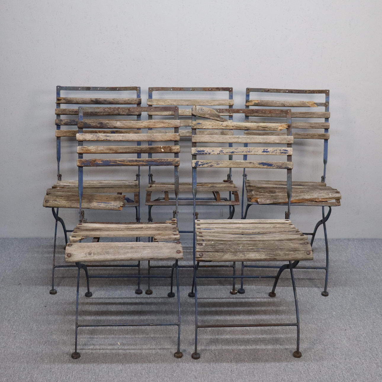 TRÄDGÅRDSSTOLAR, bryggerimodell, 5st.