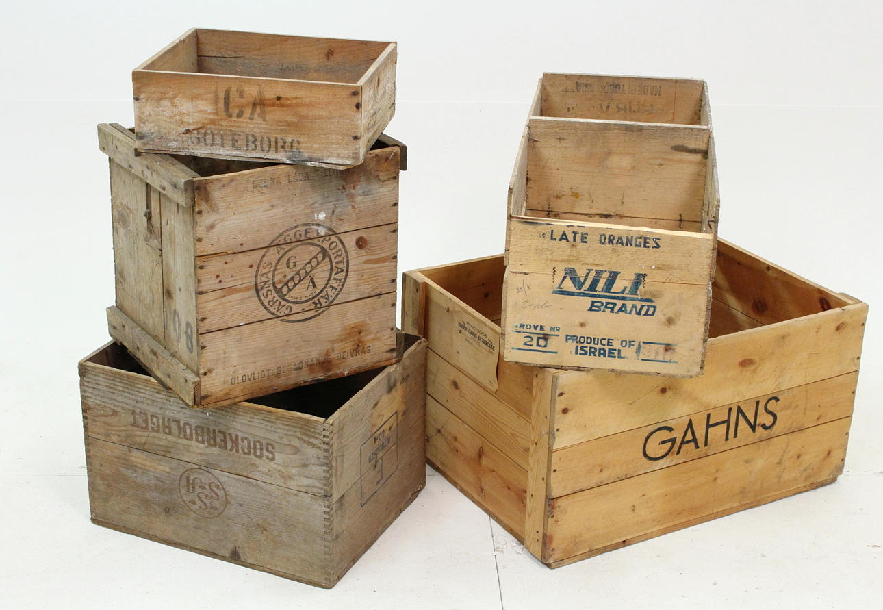 TRÄLÅDOR, 5 st, vintage.