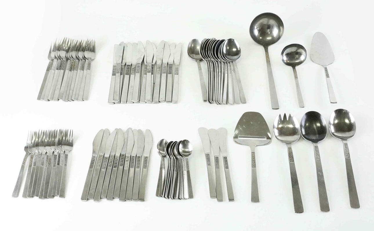 BESTICKSERVIS, 87 delar "Rosen" rostfritt.