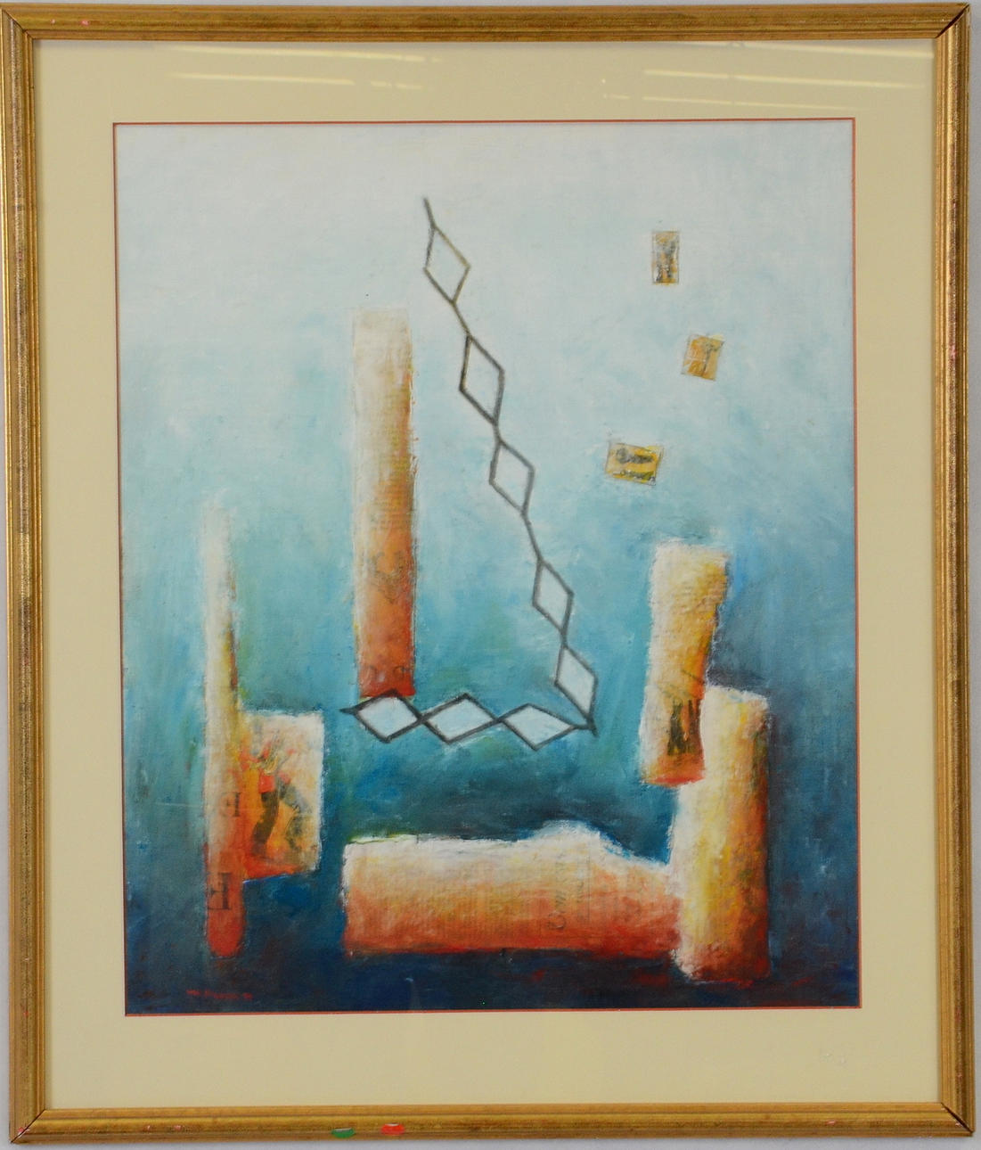 ROBERT VAN BOLDERICK. Blandteknik med collage.