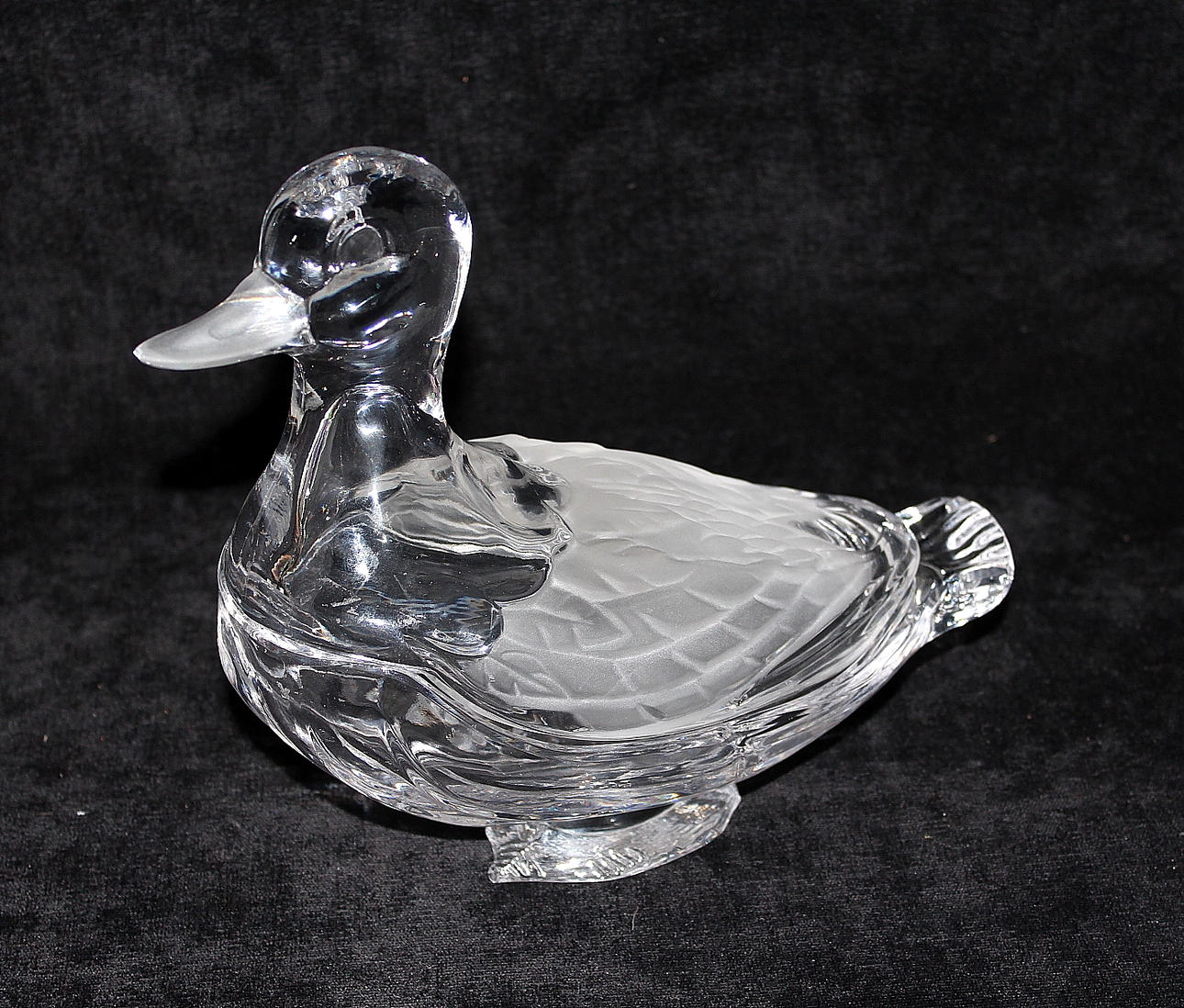 ÄGGANKA, glas, troligtvis Lalique.