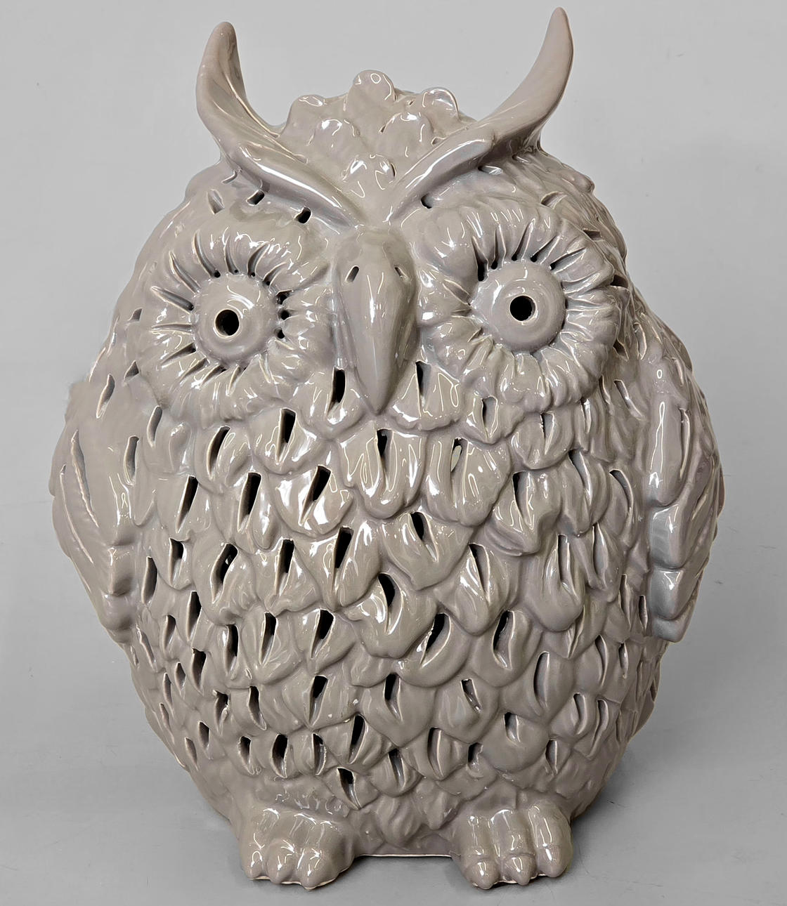 ITALIAN CERAMIC OWL OPENWORK.