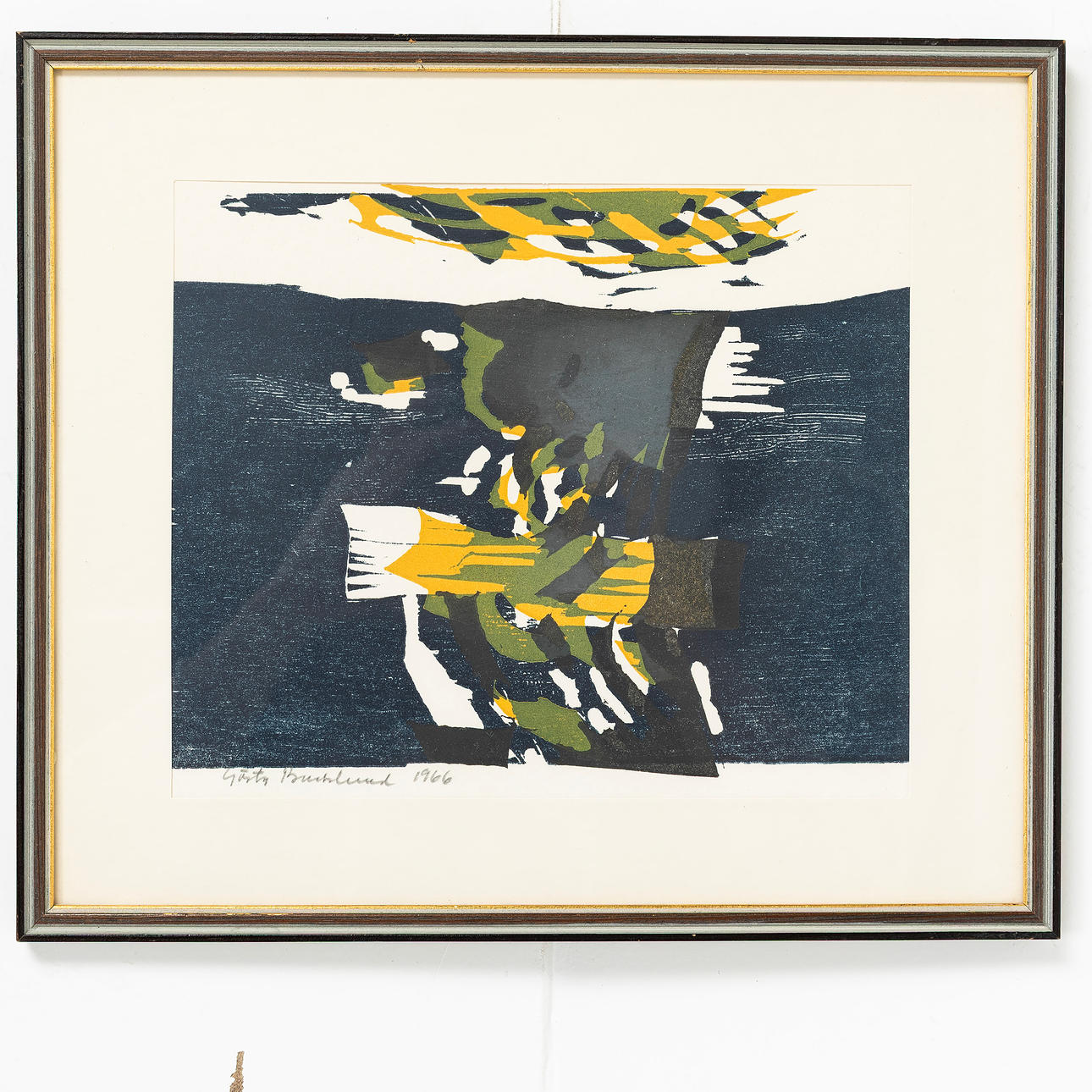 GÖSTA BACKLUND, Lithografie in Farbe, signiert.