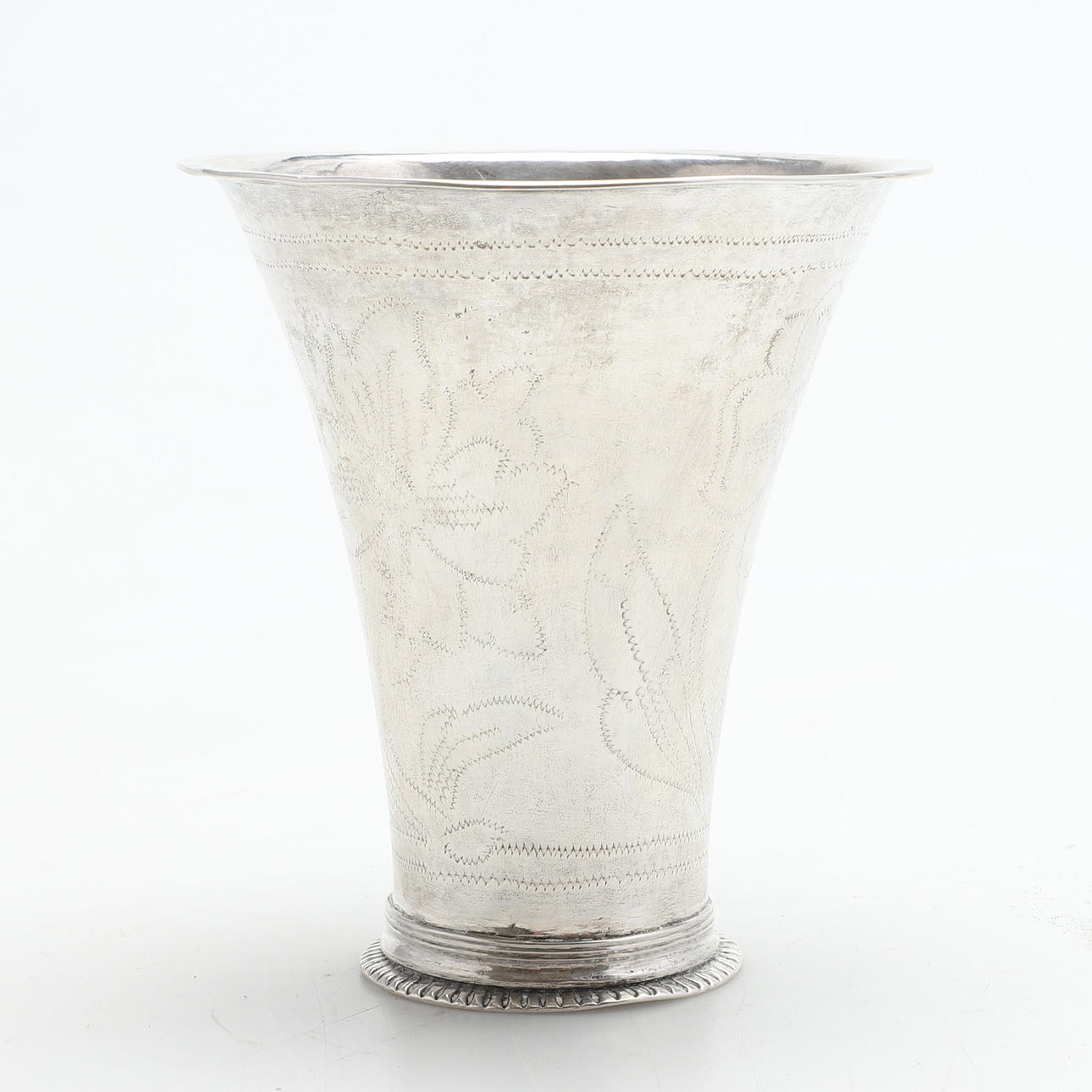 BÄGARE, silver, Nils Dahl, Linköping, 1700-tal.