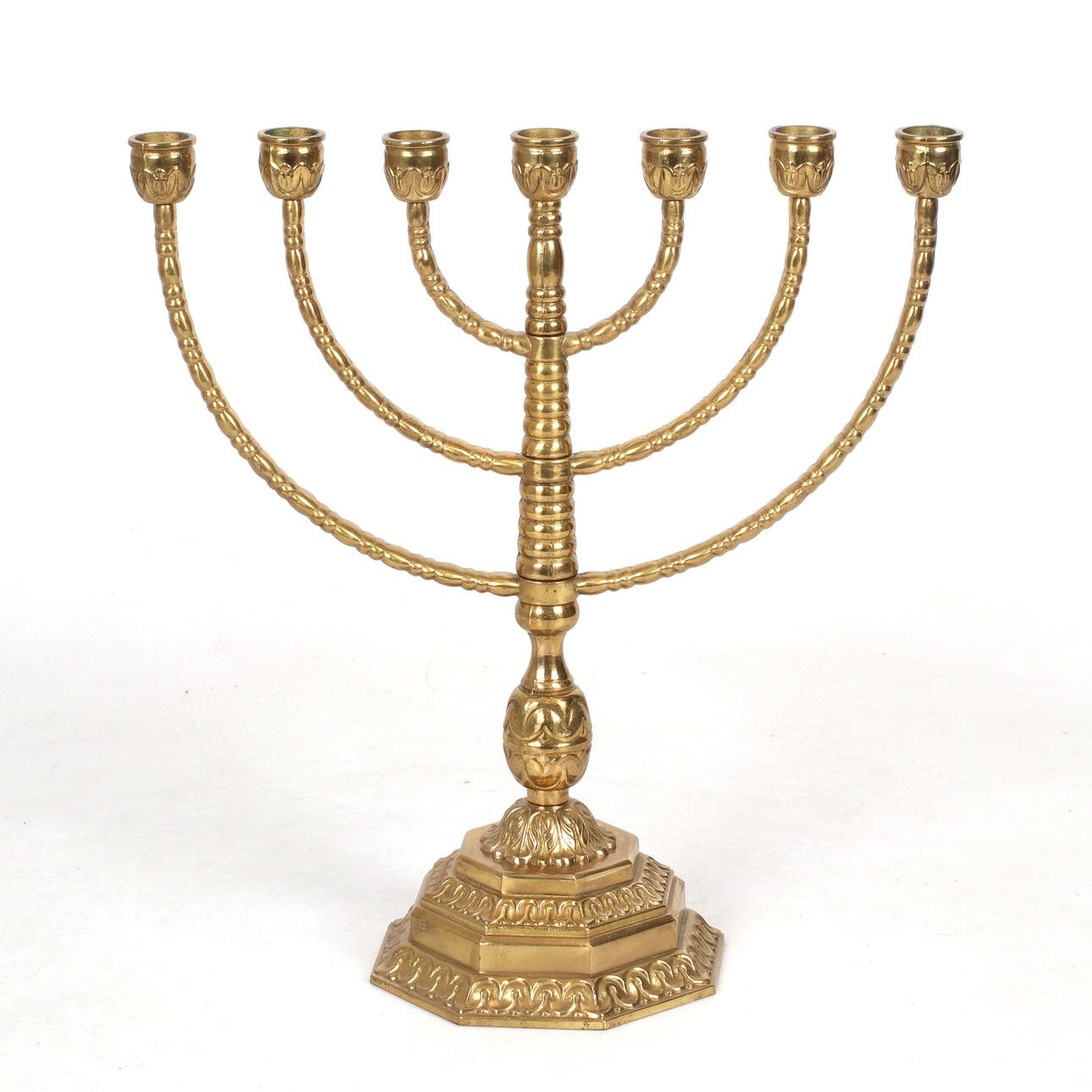 CANDELABER/MENORA, Ore. 20th century.