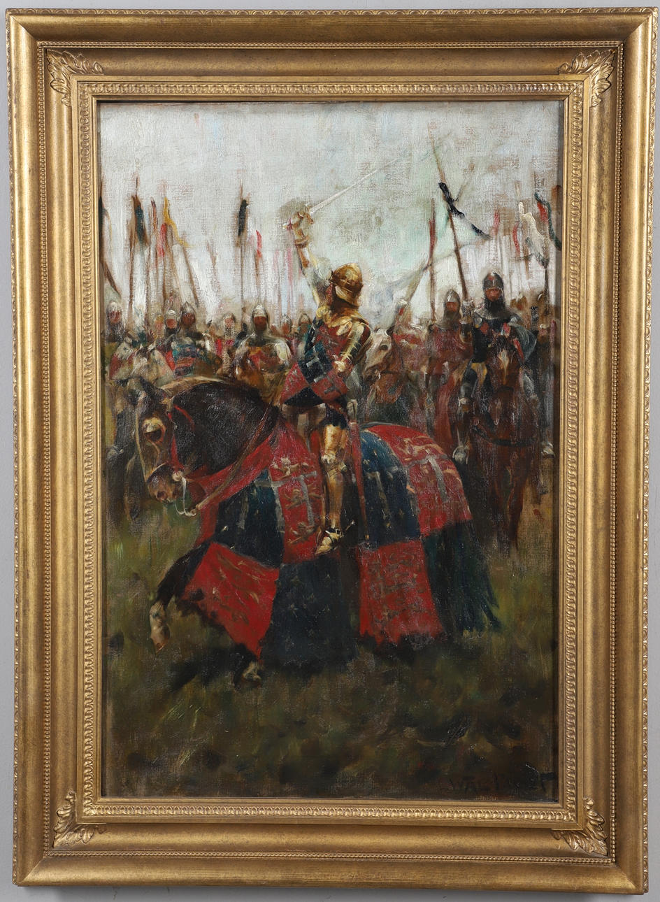 WALTER STANLEY PAGET (1861-908). INTO BATTLE.