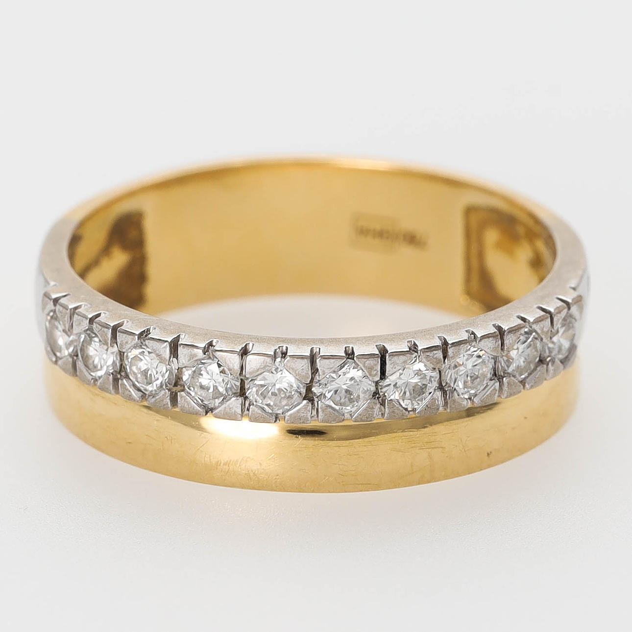 RING, 18K two-tone gold, diamonds approx 0,30ct.
