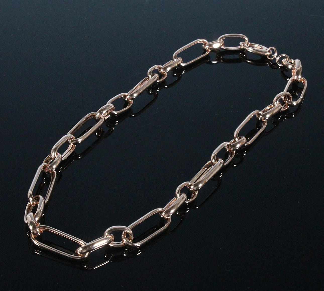 925 sterling silver necklace, rose gold plated.