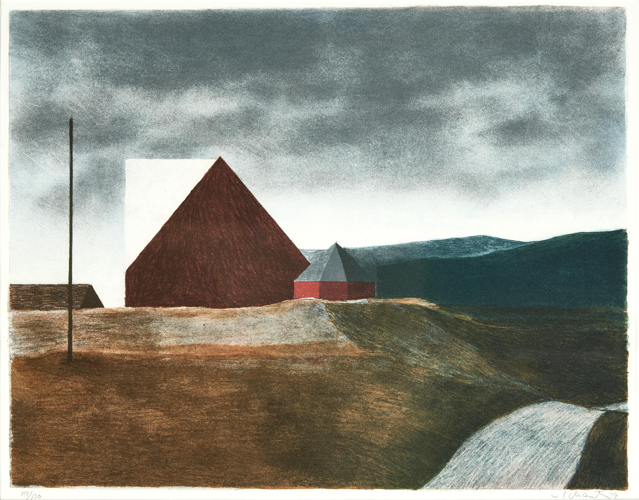 PHILIP VON SCHANTZ. “Moses loge”, signed and dated -94, numbered 114/130, lithograph in colours.