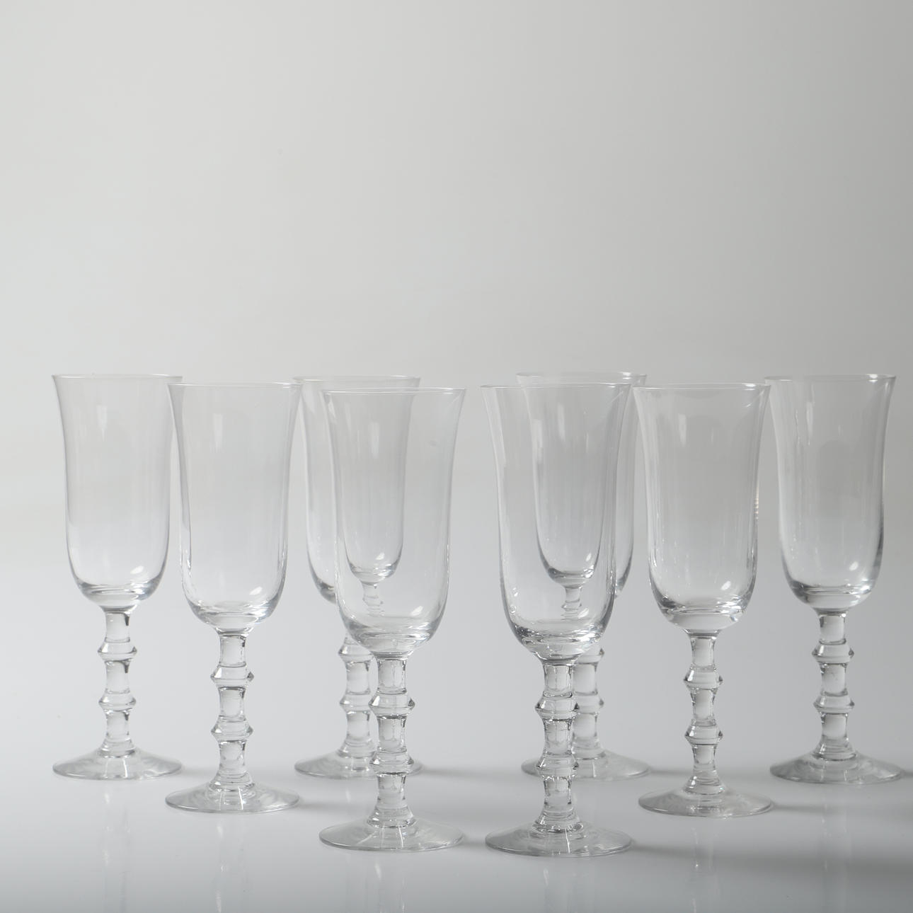 SIMON GATE. Champagneglas, 8 stk., „Salut“, Orrefors.