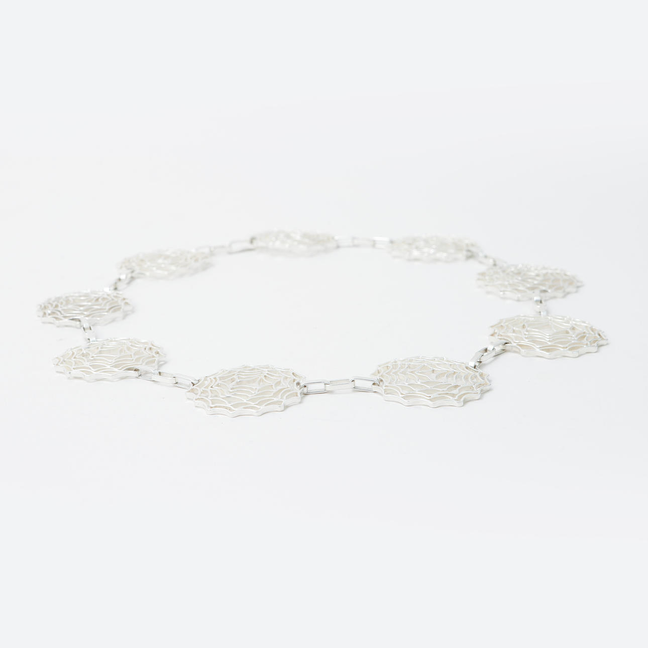 ANDERS HÖGBERG. Collier/ Halskæde, sølv, Göteborg, 1969.