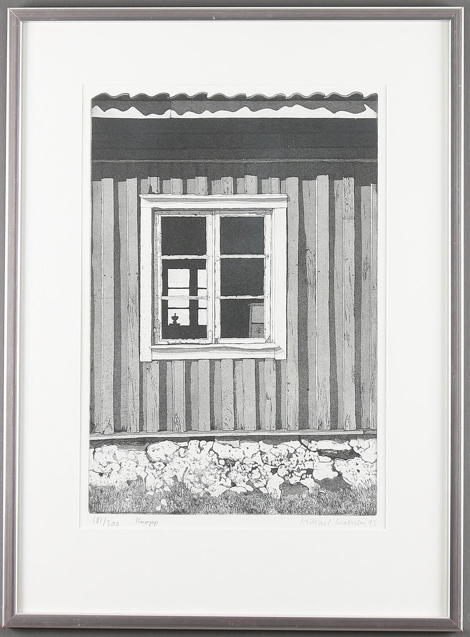 MIKAEL WAHRBY. "Knopp", litografi, signerad, numrerad 181/300 och daterad -93.