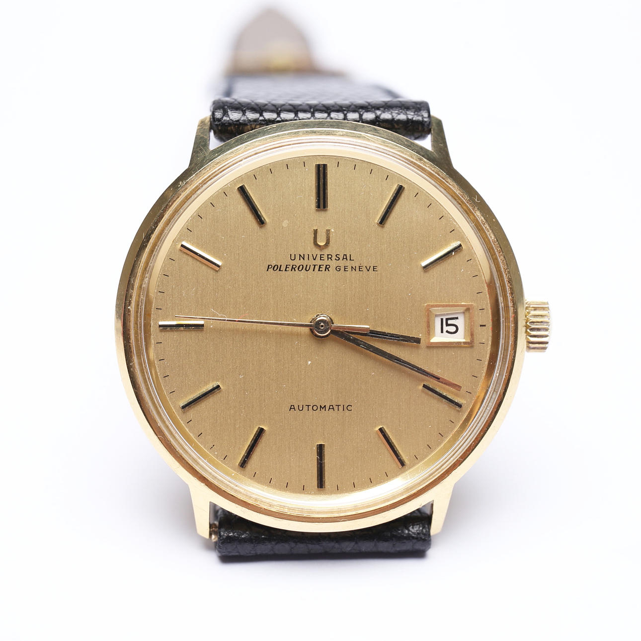 UNIVERSAL GENEVE, wristwatch, Polerouter, automatic, 18k gold.