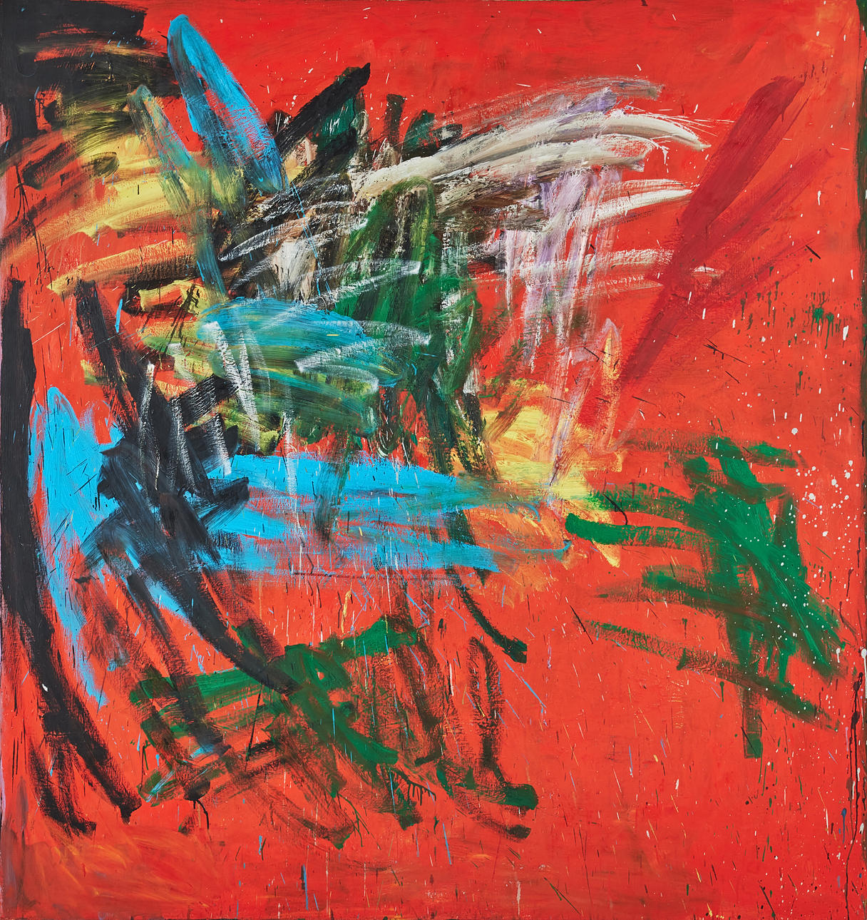 KNUT SWANE (NORGE, FÖDD 1951). Composition, oil on canvas, signed on verso, dated.