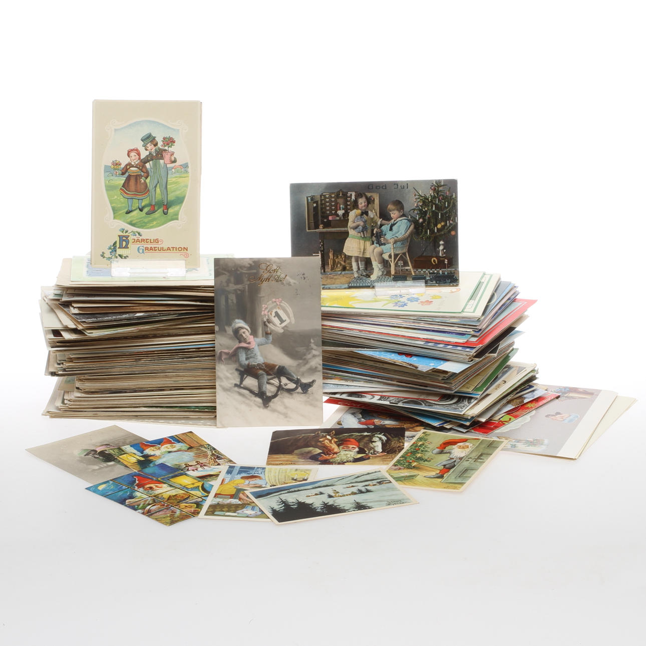VYKORT/BREFKORT, ca 490 st, mestadels jul- och gratulationskort.