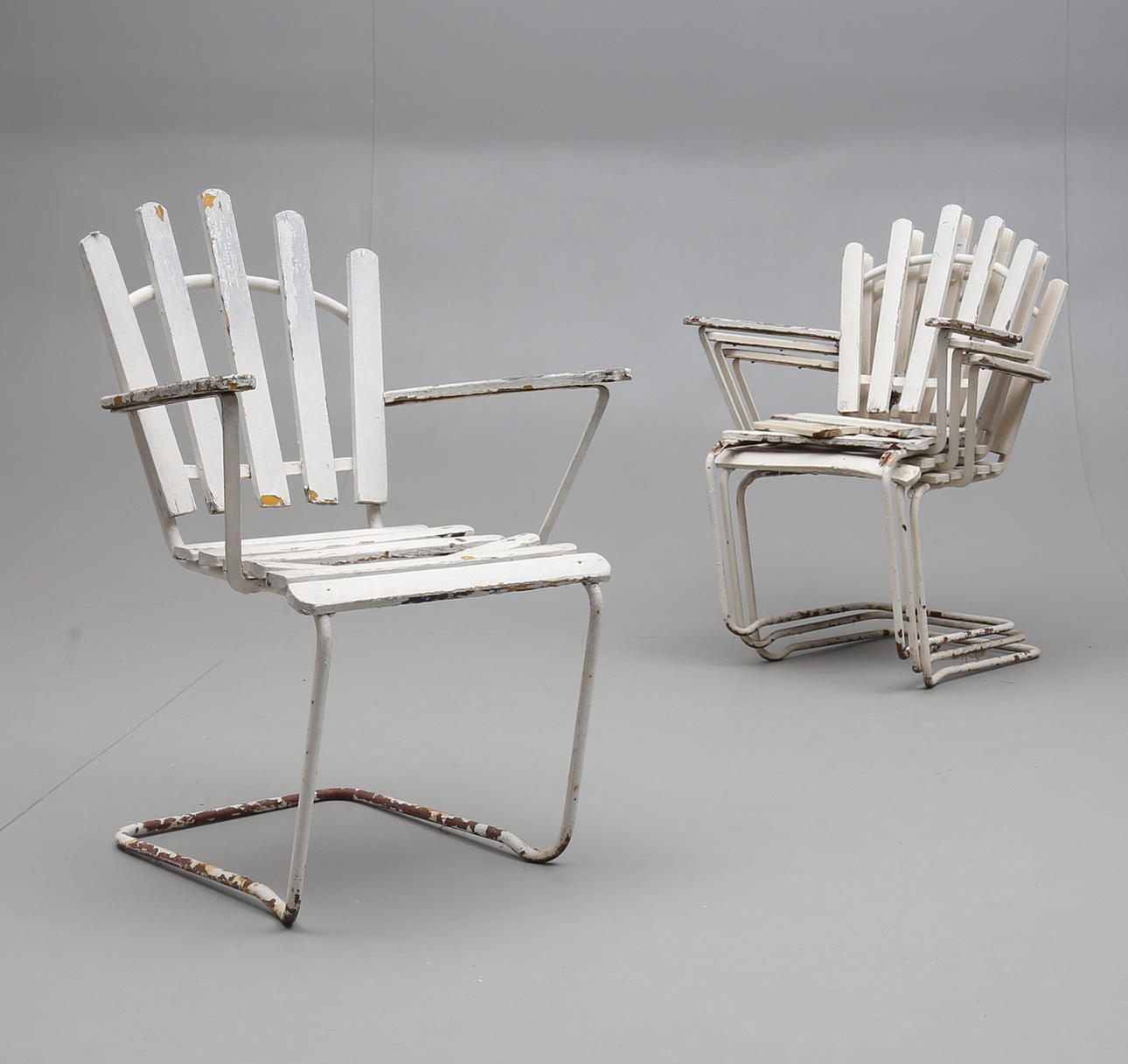 TRÄDGÅRDSSTOLAR, 4 st, 1900-talets andra hälft.