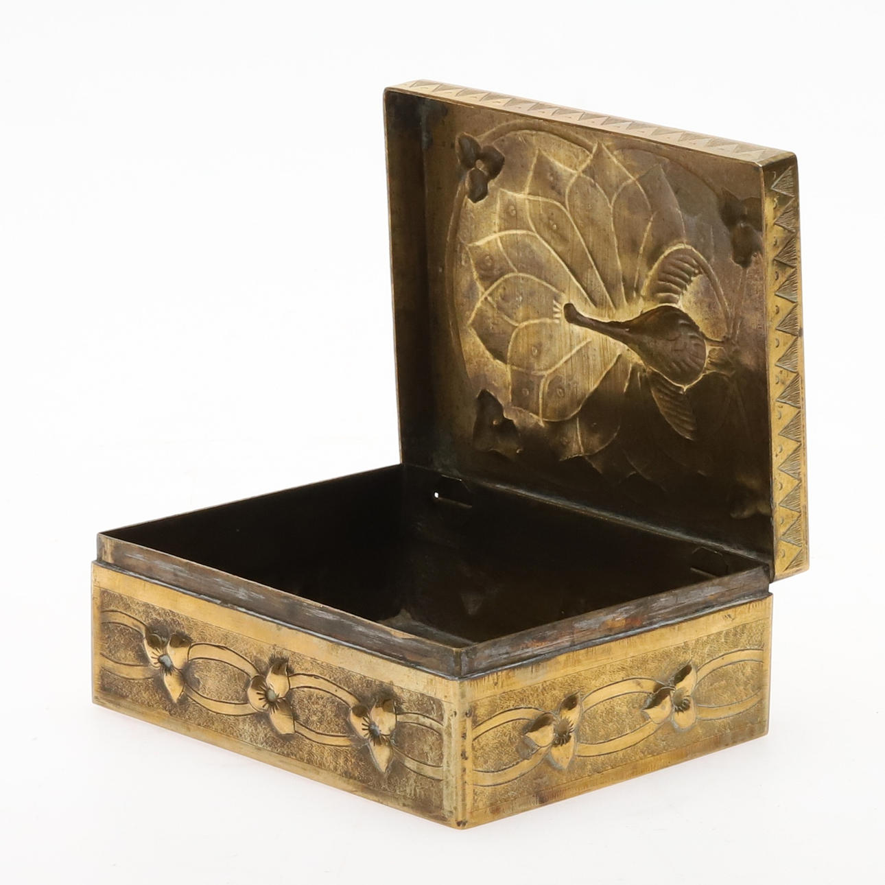 SCHATULL/ASH, ART NOUVEAU, LATÓN.