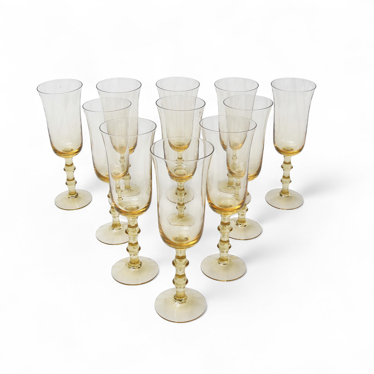 SIMON GATE, champagne glasses, “Salut”, 11 pieces.