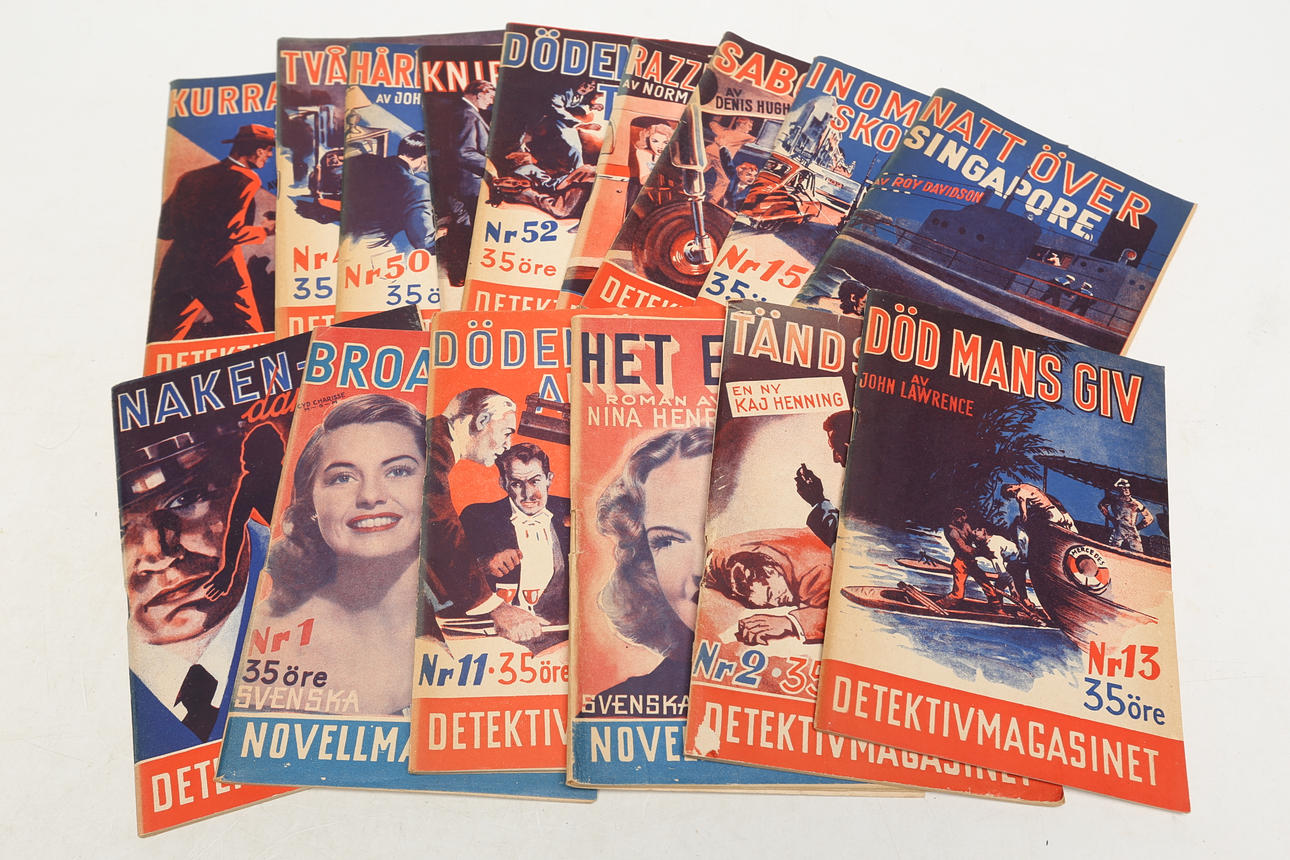 15 booklets, Novell/Detective theme.