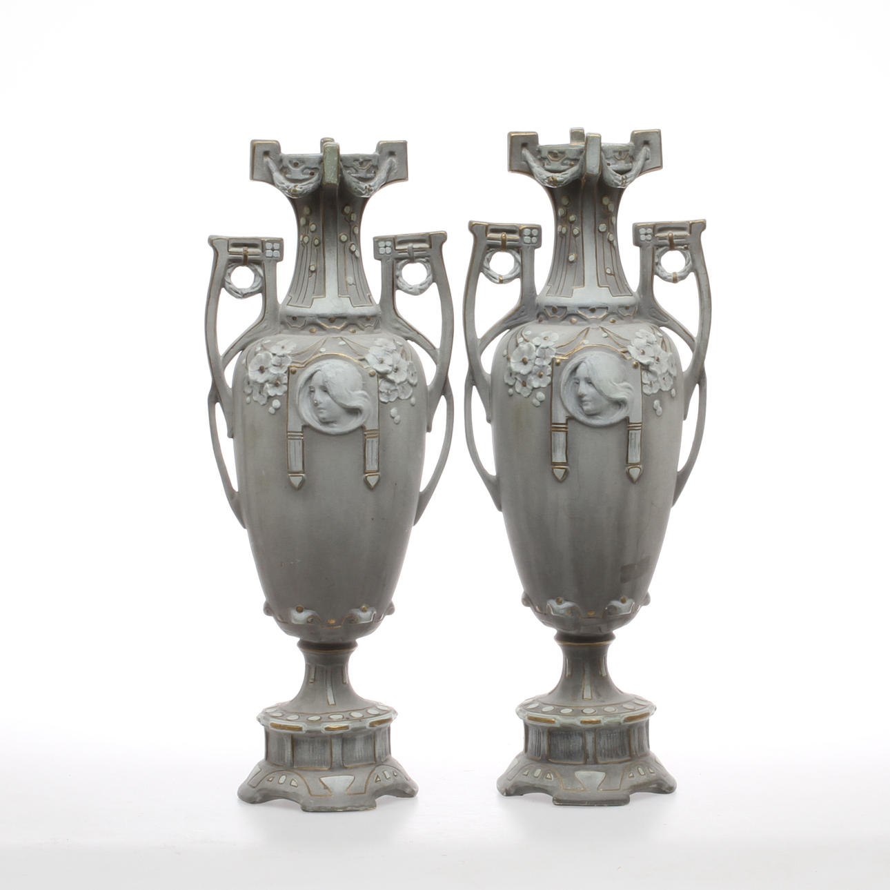 URNOR 1 par, keramik, jugend, tidigt 1900-tal.