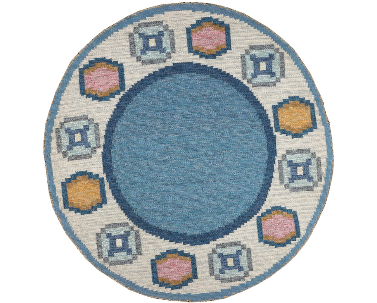 CARPET, oval yarrow sheet, 207X196 cm.