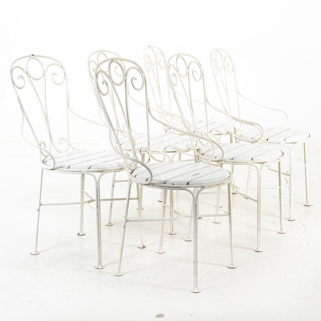 GARDEN CHAIRS, 6 pcs with frame, likely Byarum.