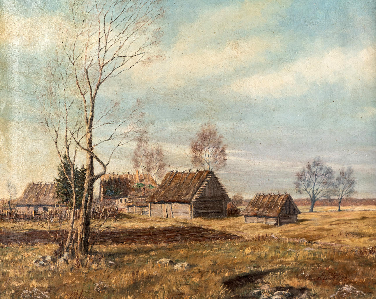 E. FETZER. Ryskt landskap.