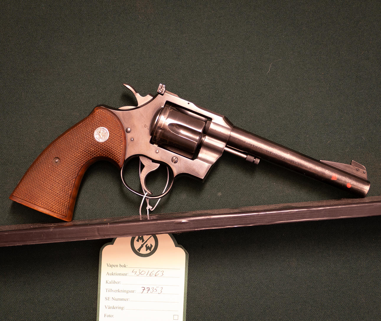 Colt Officers Match Caliber 22lr. Additional No. 77353.