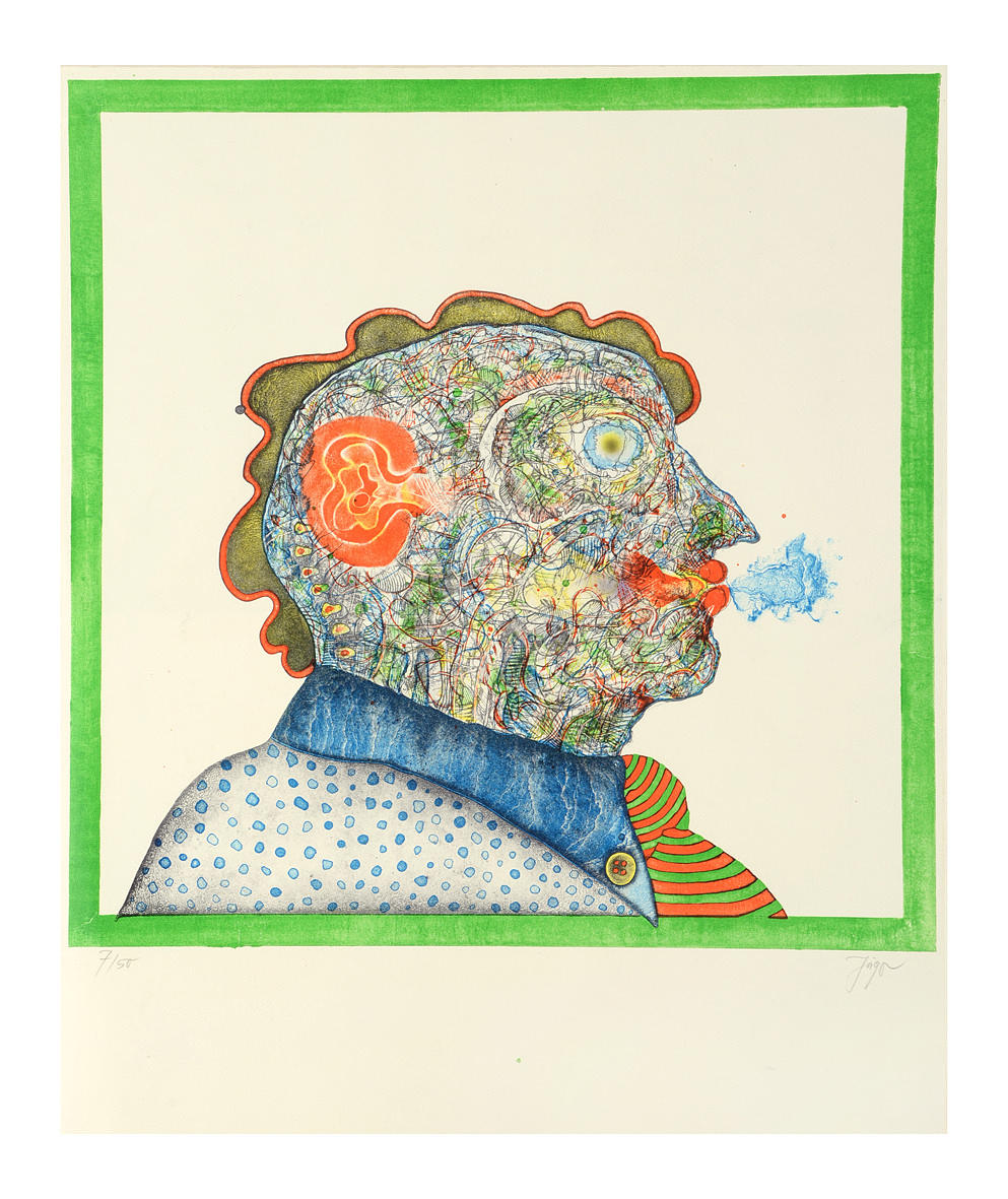 BERNHARD JÄGER. litografi på papper, 50-tal.