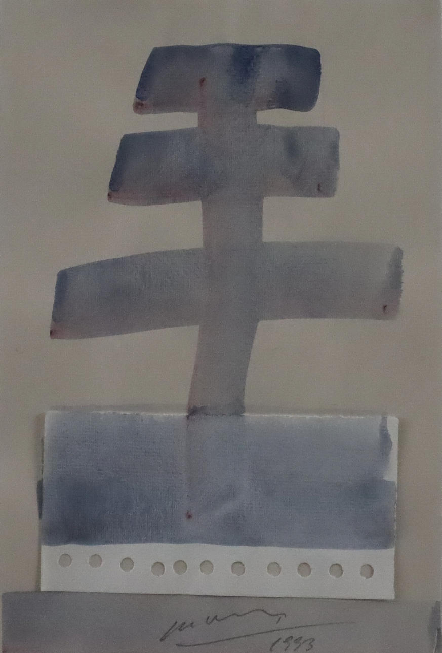 - ROY, REINHARD. - Abstraktion, 1993, Mischtechnik/Collage.