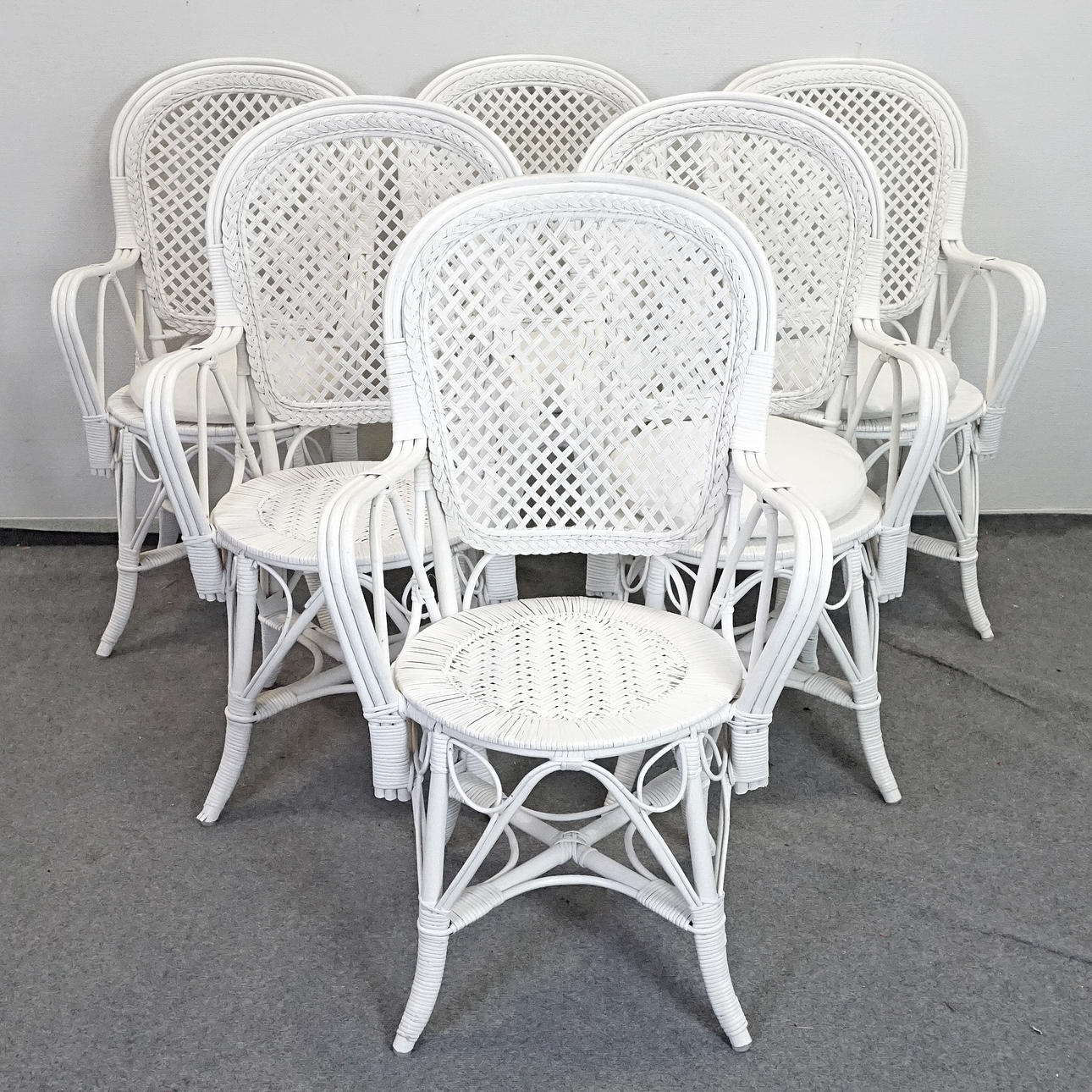 WICKER CHAIRS, 6 pcs.