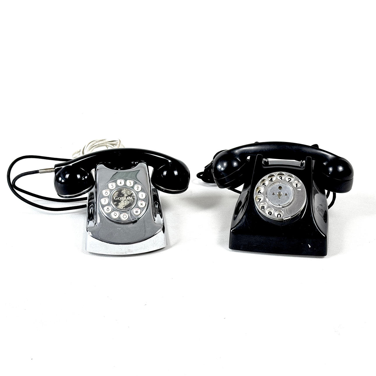 TWO VINTAGE TELEPHONES.